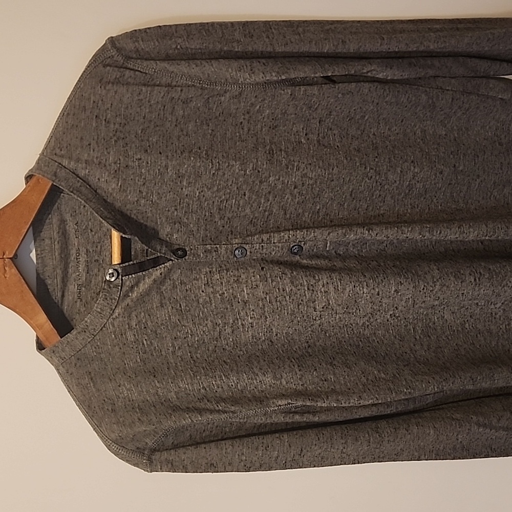 John Varvatos Small Gray Henley Perfect Condition